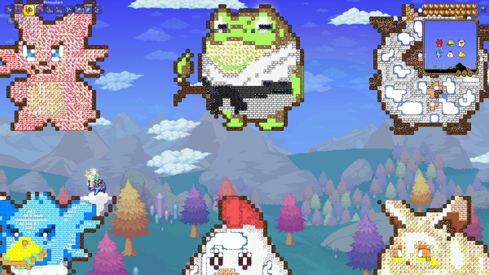Finished Real Art pixel artwork shown during Terraria gameplay